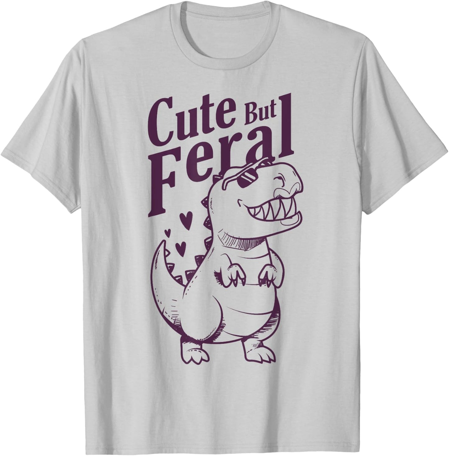 Cute But Feral Girls Kids Toddler T-Shirt - T-Shirt | Ash