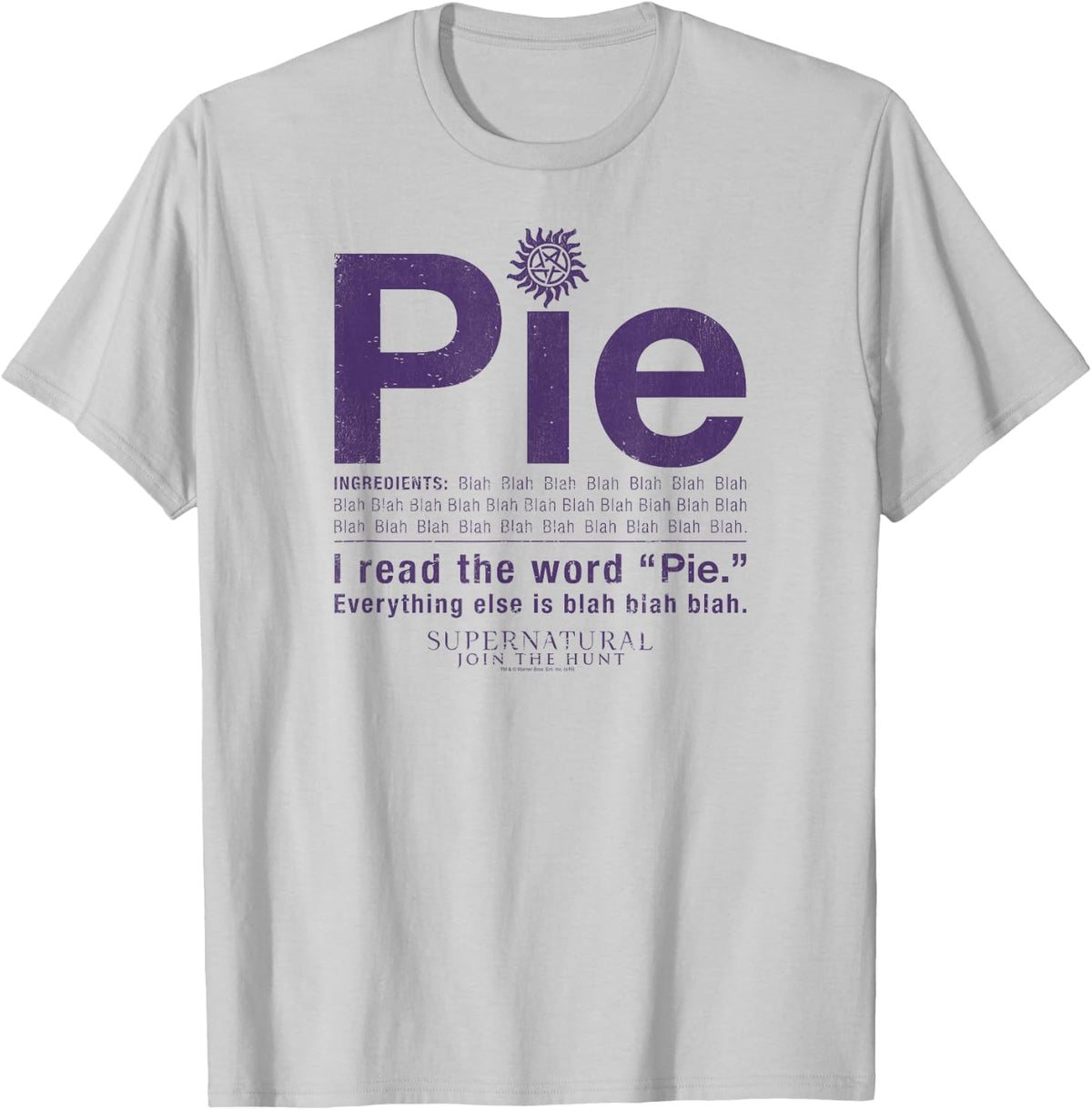 Supernatural Pie T-Shirt - T-Shirt | Ash