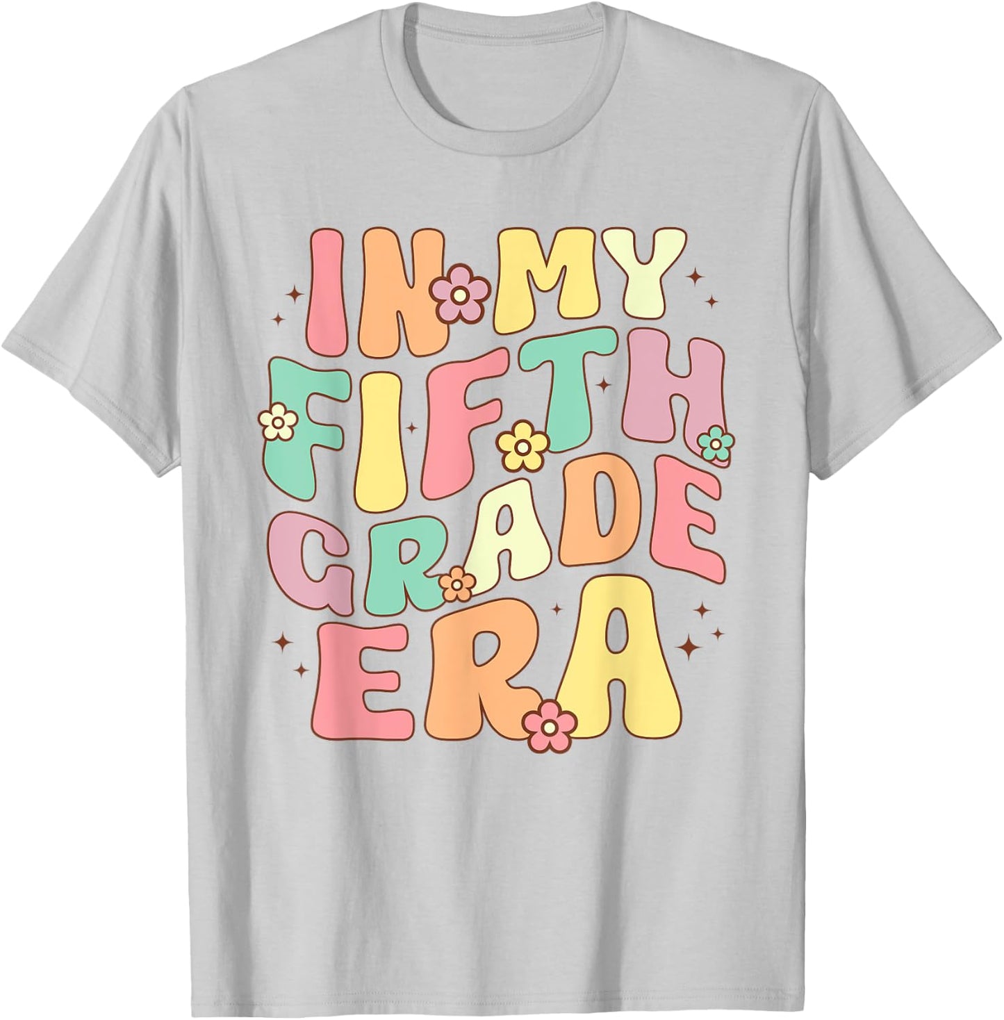 In My Fifth Grade Era 5th Grade Groovy Back to School T-Shirt - T-Shirt | Ash