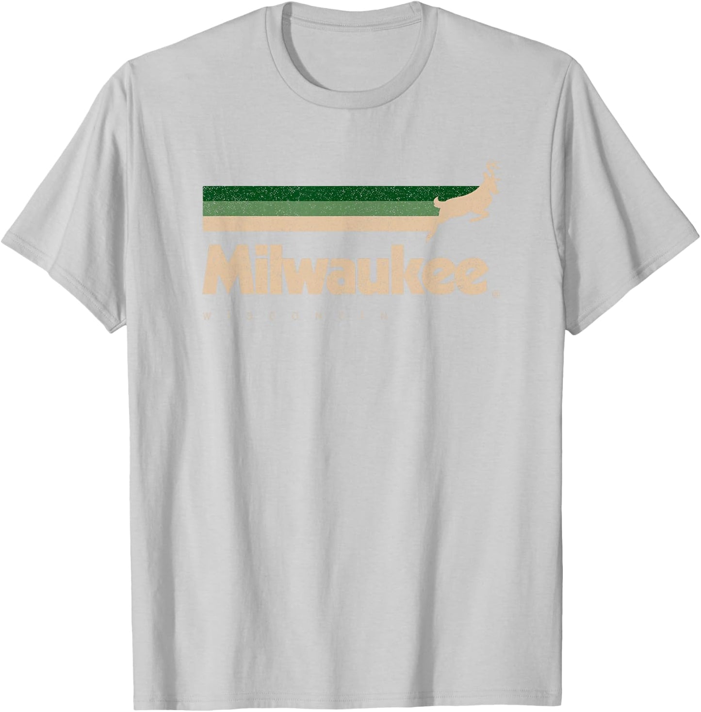 Green Milwaukee Basketball B-Ball City Wisconsin Milwaukee T-Shirt - T-Shirt | Ash