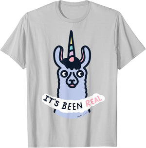 It's Been Real Llamacorn Unicorn Last Day of Work Shirt T-Shirt - T-Shirt | Ash