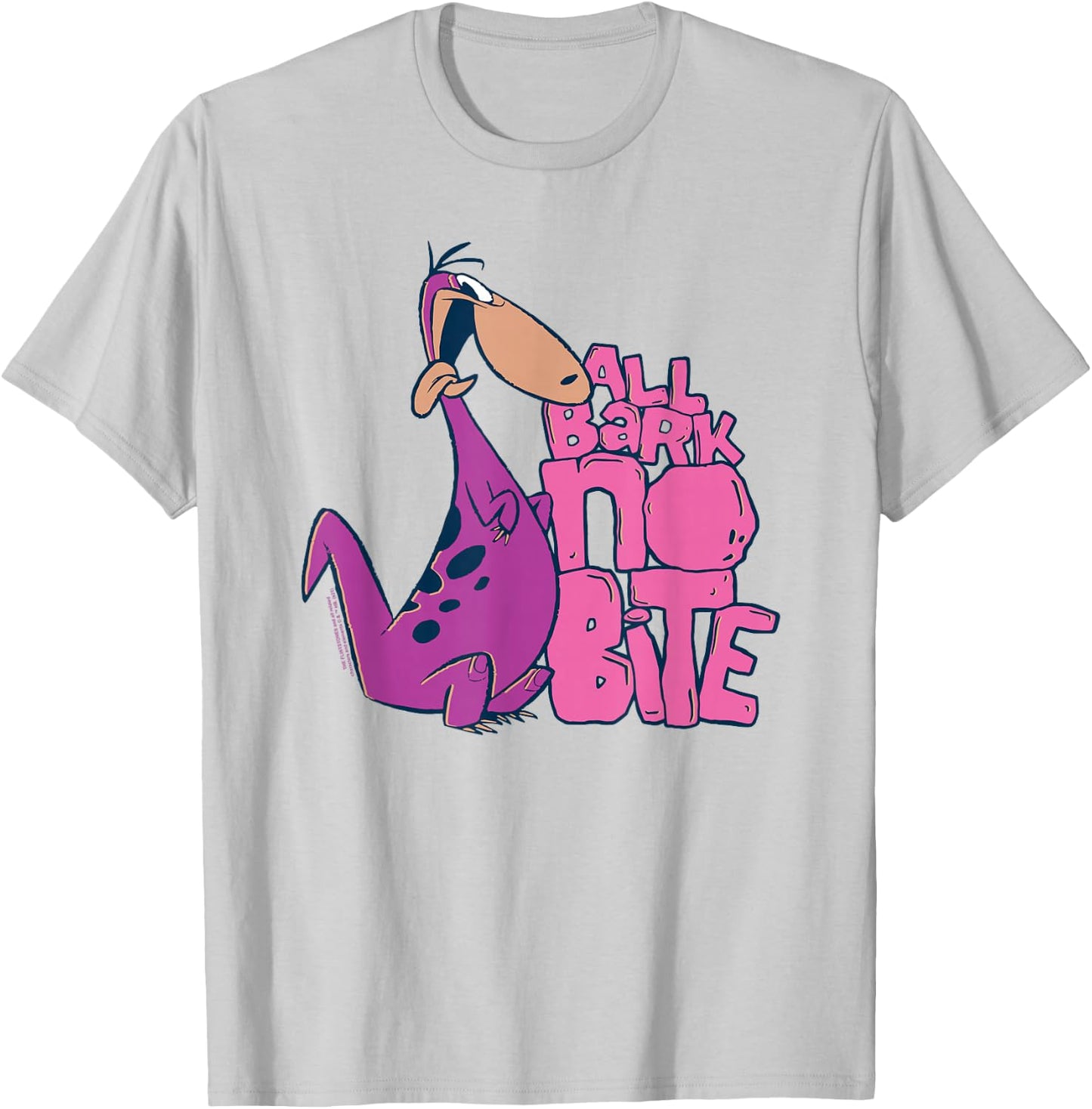 The Flintstones Dino All Bark No Bite T-Shirt - T-Shirt | Ash