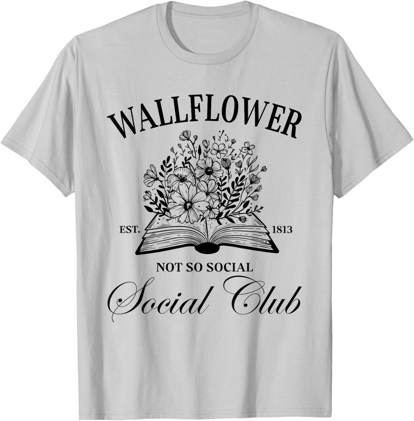 Wallflower Social Club, Wildflower Social Club, Book Lover T-Shirt - T-Shirt | Ash