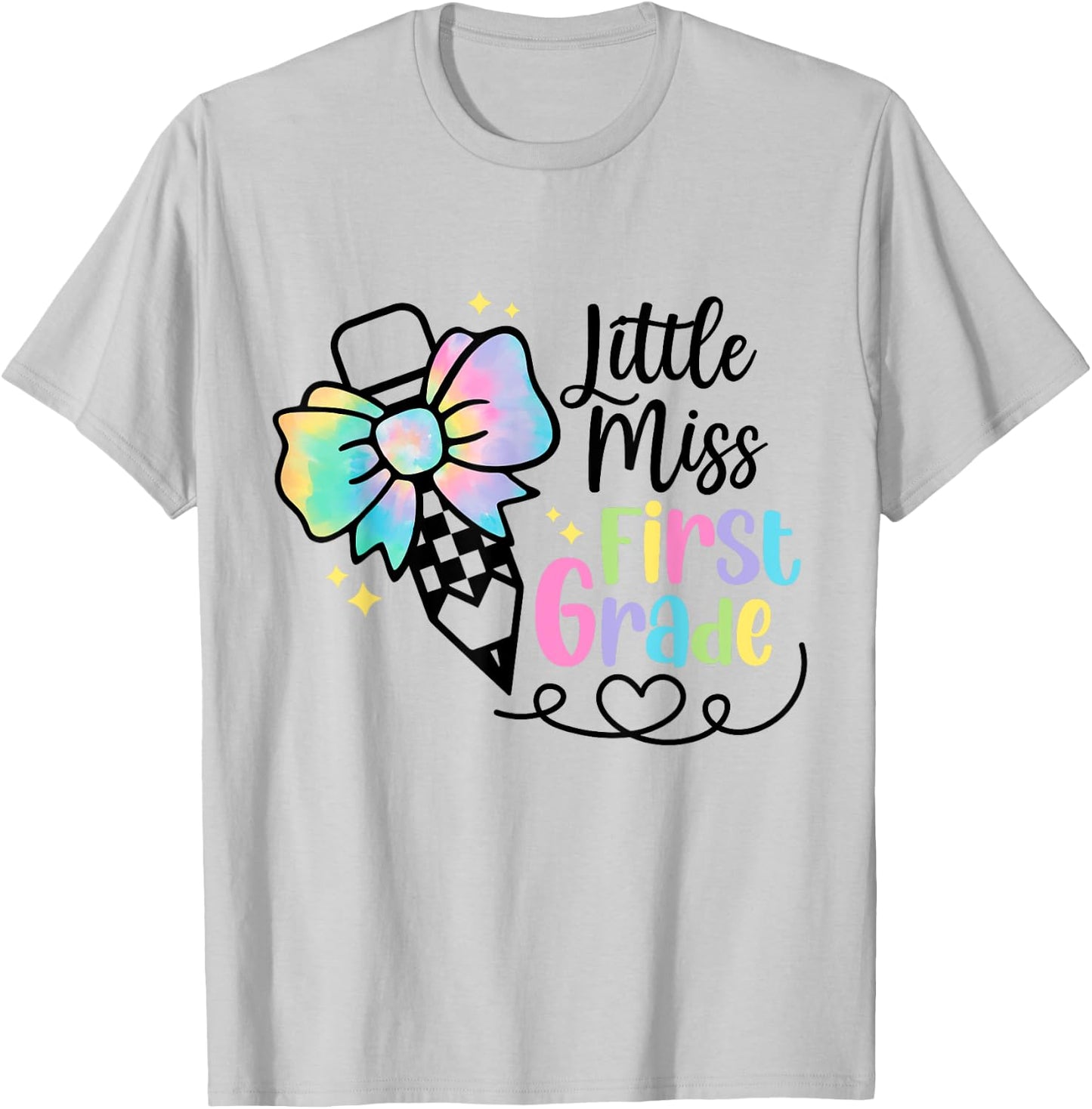 Cute First Grade Girls Back to School First Day of 1st Grade T-Shirt - T-Shirt | Ash