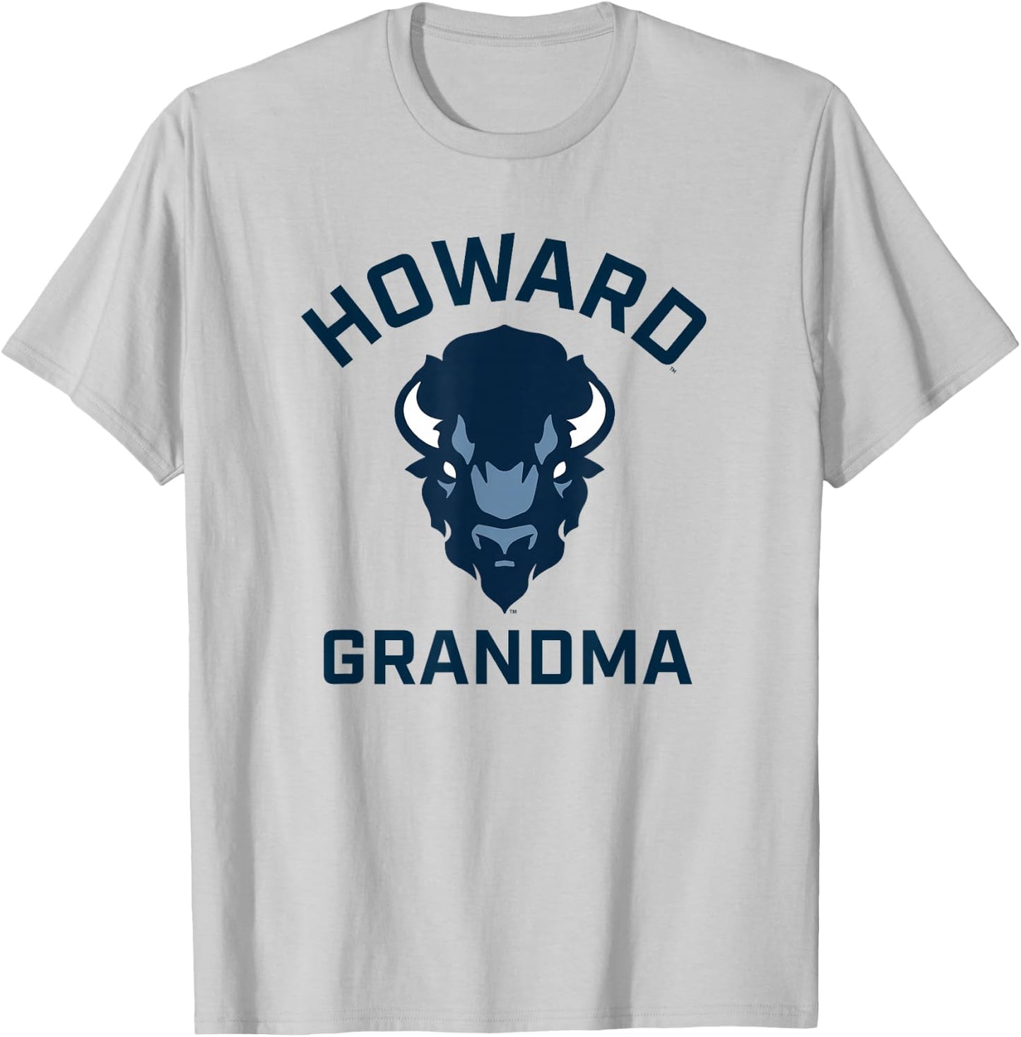 Howard University Bison Arched Grandma T-Shirt - T-Shirt | Ash