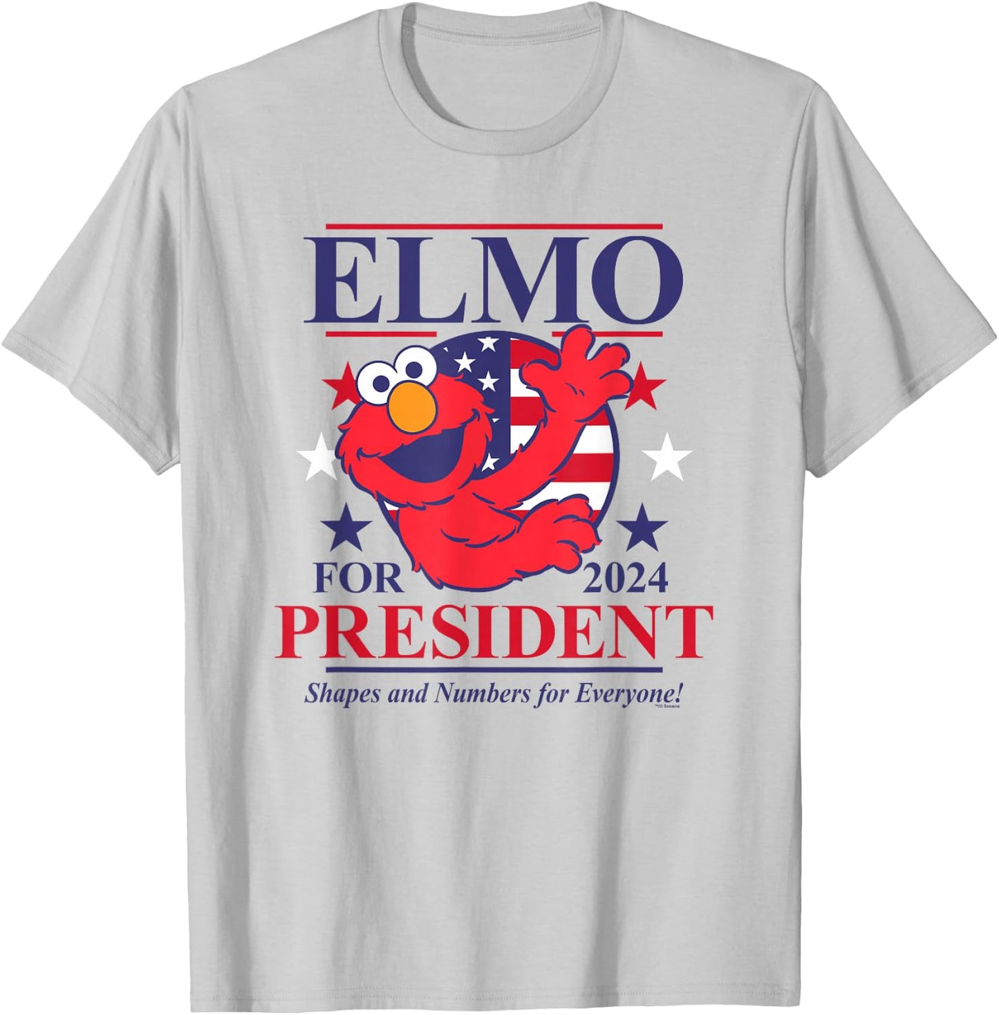 Sesame Street Elmo for President 2024 T-Shirt - T-Shirt | Ash