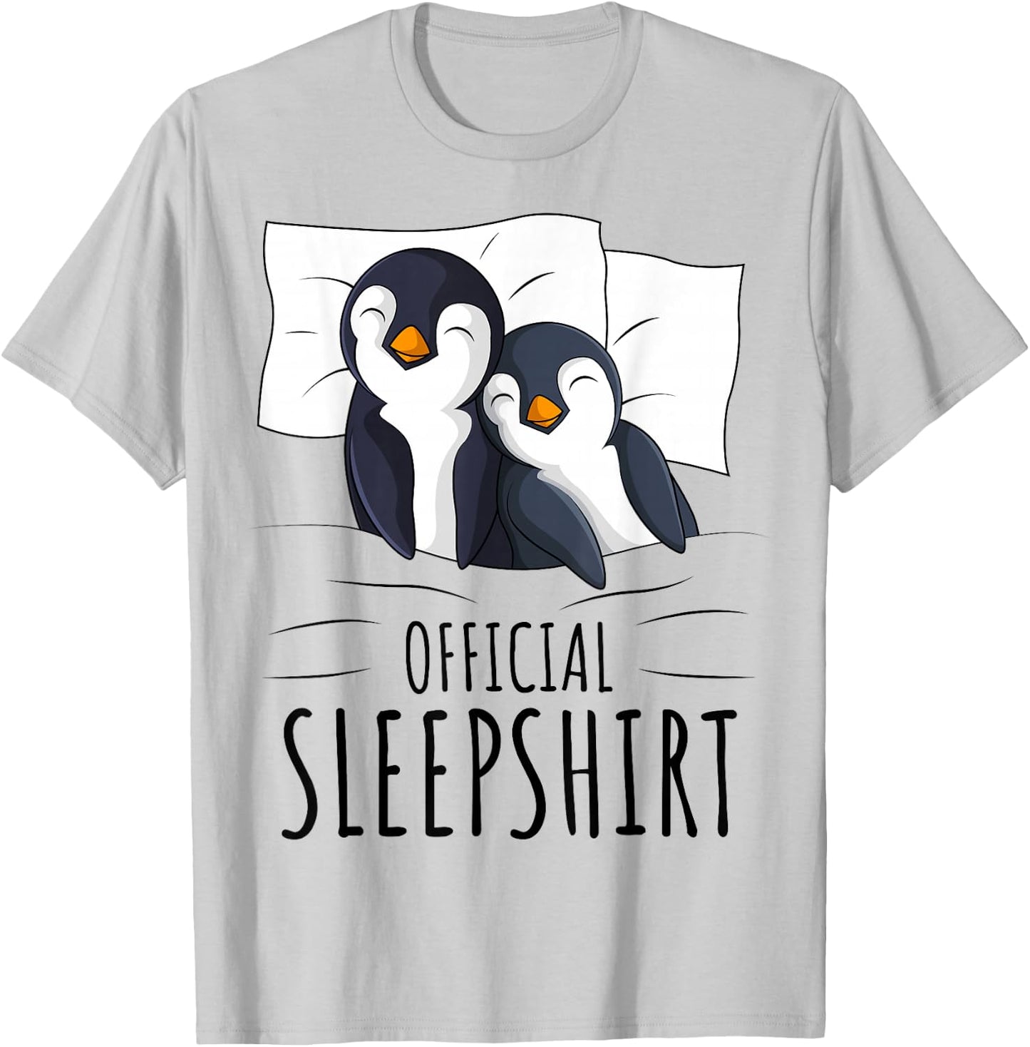 Sleeping Penguin Lover Napping Official Sleepshirt T-Shirt - T-Shirt | Ash