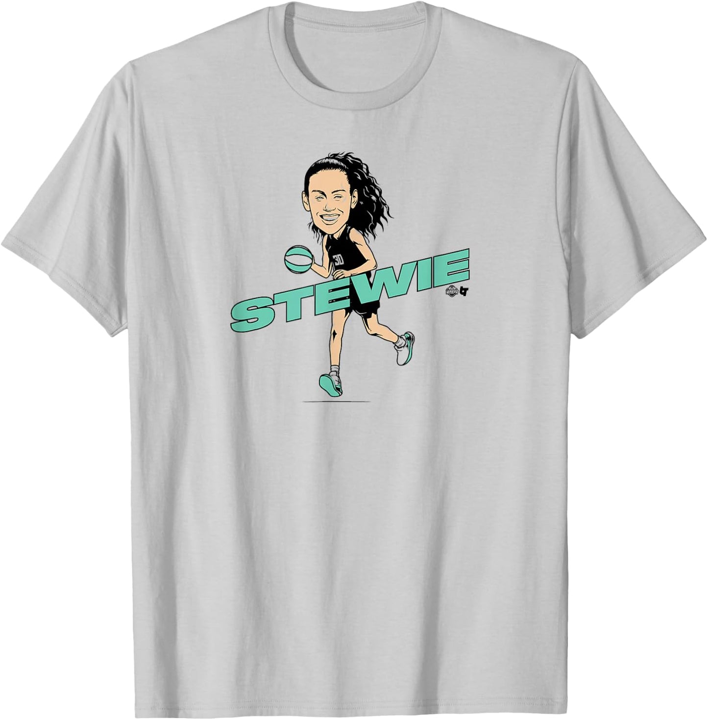 Breanna Stewart - Caricature - New York Basketball T-Shirt - T-Shirt | Ash