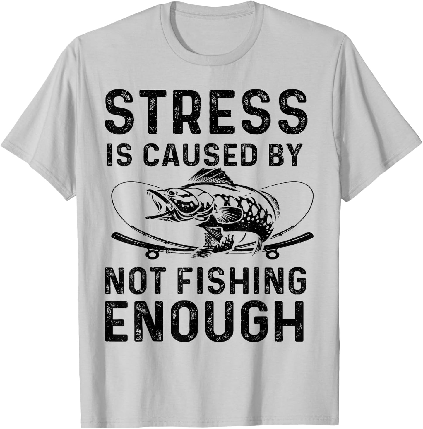 Funny Bass Fishing Lover Fisherman Father's Day Humor Quote T-Shirt - T-Shirt | Ash