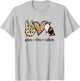 Peace Love Calico Cat Lover T-Shirt - T-Shirt | Ash