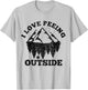 I Love Peeing Outside - Funny Hiking Camping Gift Outdoor T-Shirt - T-Shirt | Ash