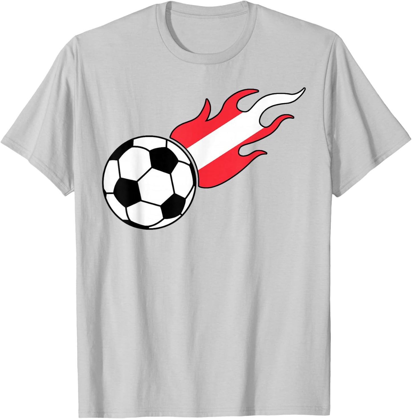Austrian Flag Austria Soccer Lover T-Shirt - T-Shirt | Ash
