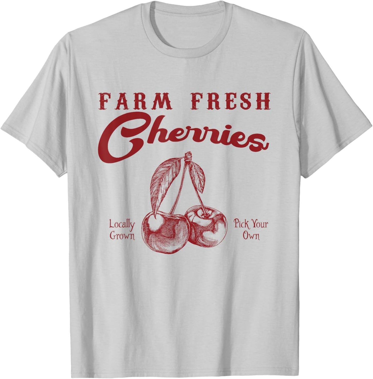 Farm Fresh Cherries T-Shirt - T-Shirt | Ash
