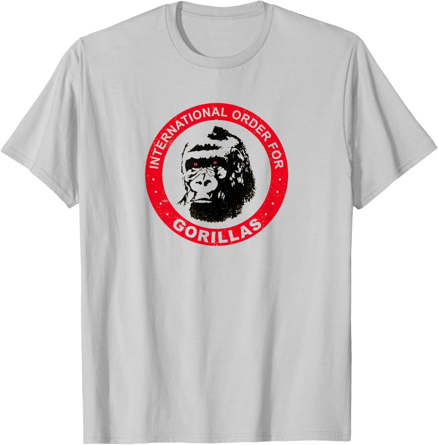 International Order For Gorillas Retro 80s T-Shirt - T-Shirt | Ash