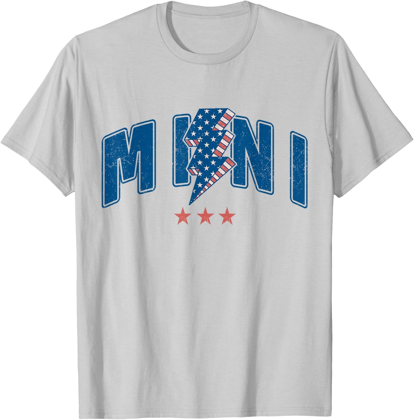 American Mama and Mini Matching 4th of July USA Flag Retro T-Shirt - T-Shirt | Ash