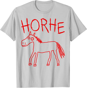 Funny Horse Meme Silly Animal Humor T-Shirt - T-Shirt | Ash