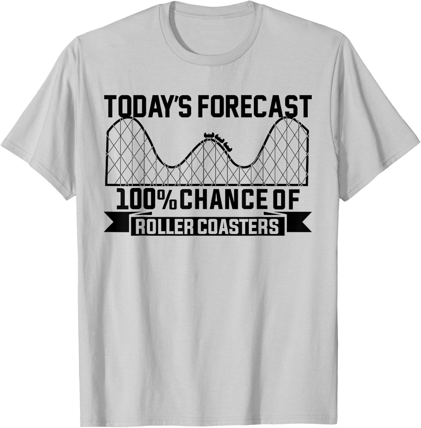 Funny RollerCoaster Vintage Amusement Park T-Shirt - T-Shirt | Ash