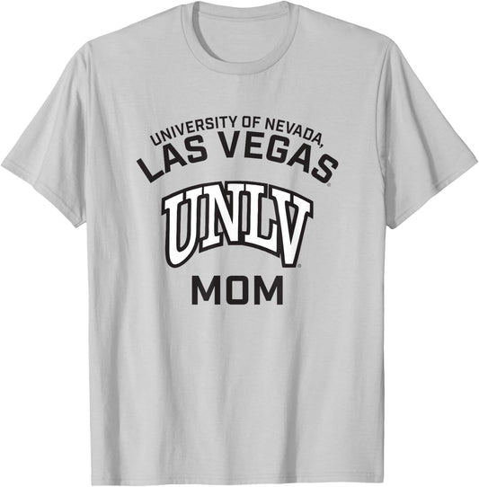 Nevada Las Vegas UNLV Rebels Arched Mom T-Shirt - T-Shirt | Ash