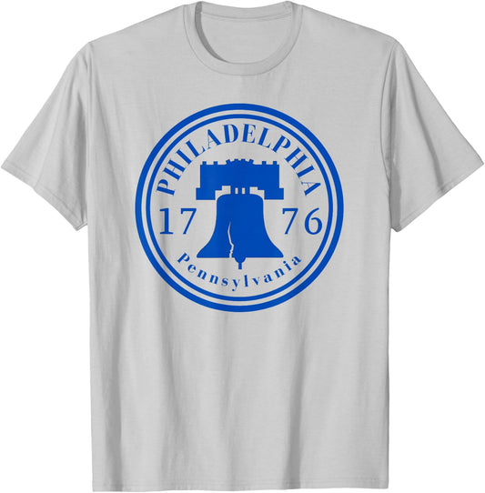 Liberty Bell 1776 Philly Patriotic Philadelphia Pennsylvania T-Shirt - T-Shirt | Ash