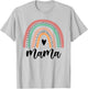 Rainbow Mama Gift Mothers Day New Mom Life Miracle Baby Boho T-Shirt - T-Shirt | Ash