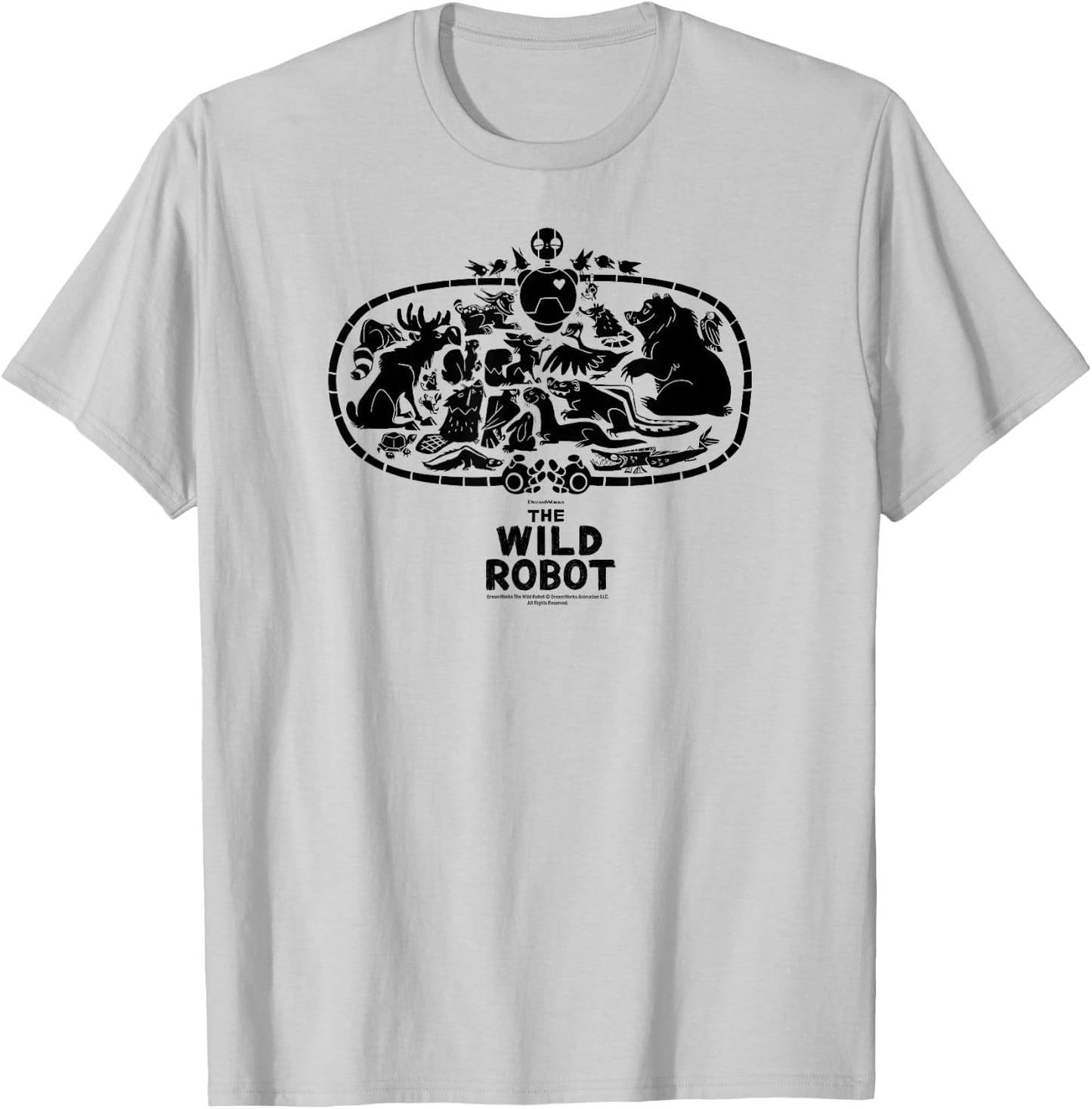DreamWorks The Wild Robot Group Hug T-Shirt - T-Shirt | Ash