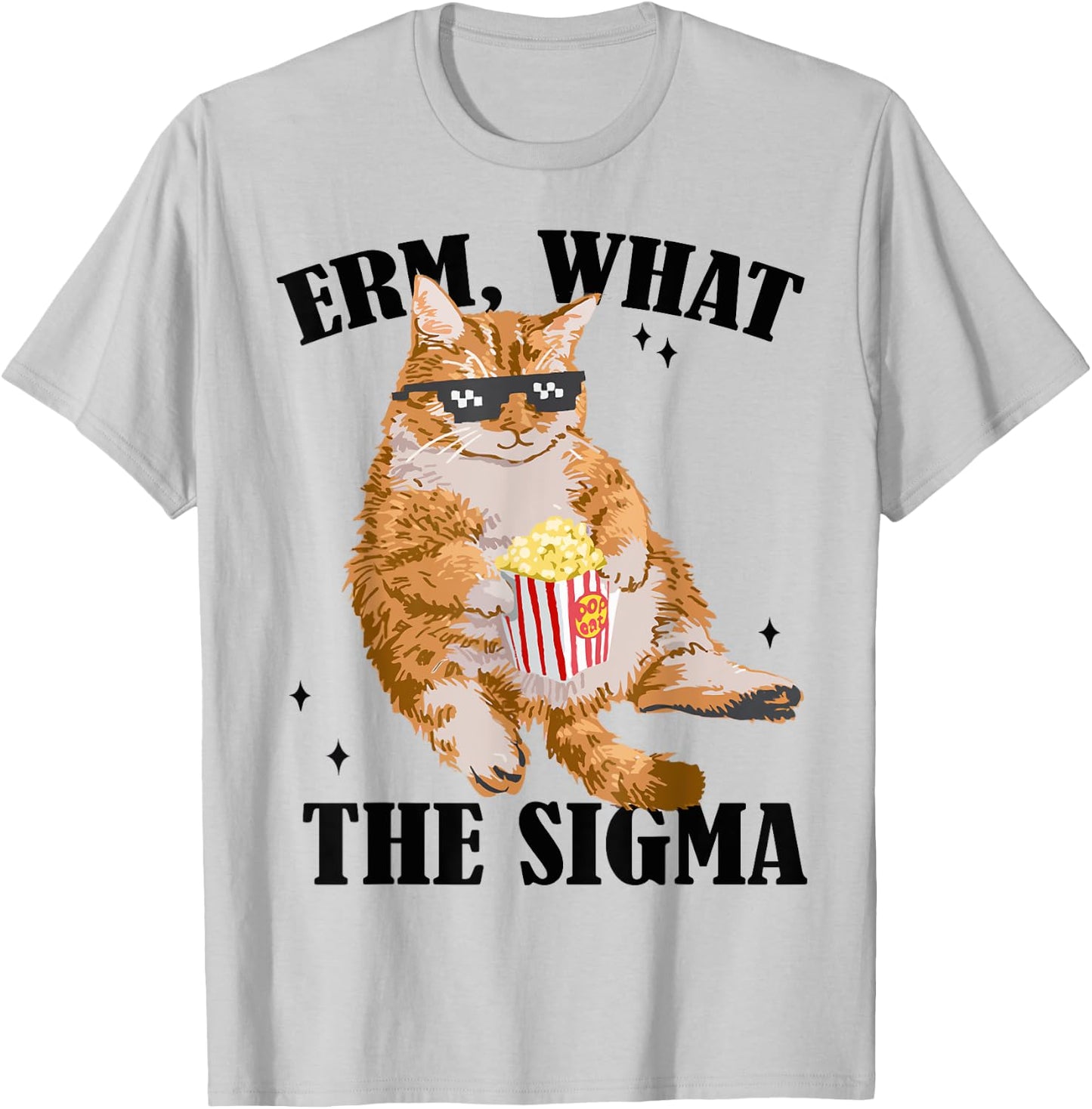 Funny Cat meme Quote Erm What Sigma Women Cool Sigma T-Shirt - T-Shirt | Ash