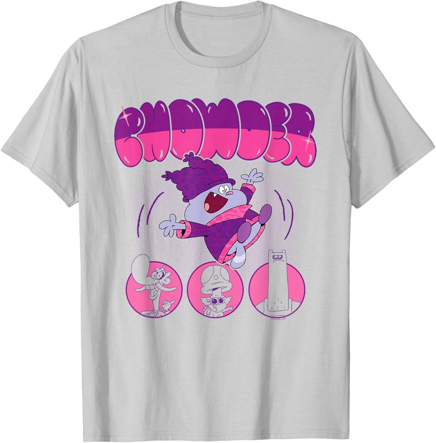 Chowder Catering Team Bubble Letters Cartoon Network T-Shirt - T-Shirt | Ash