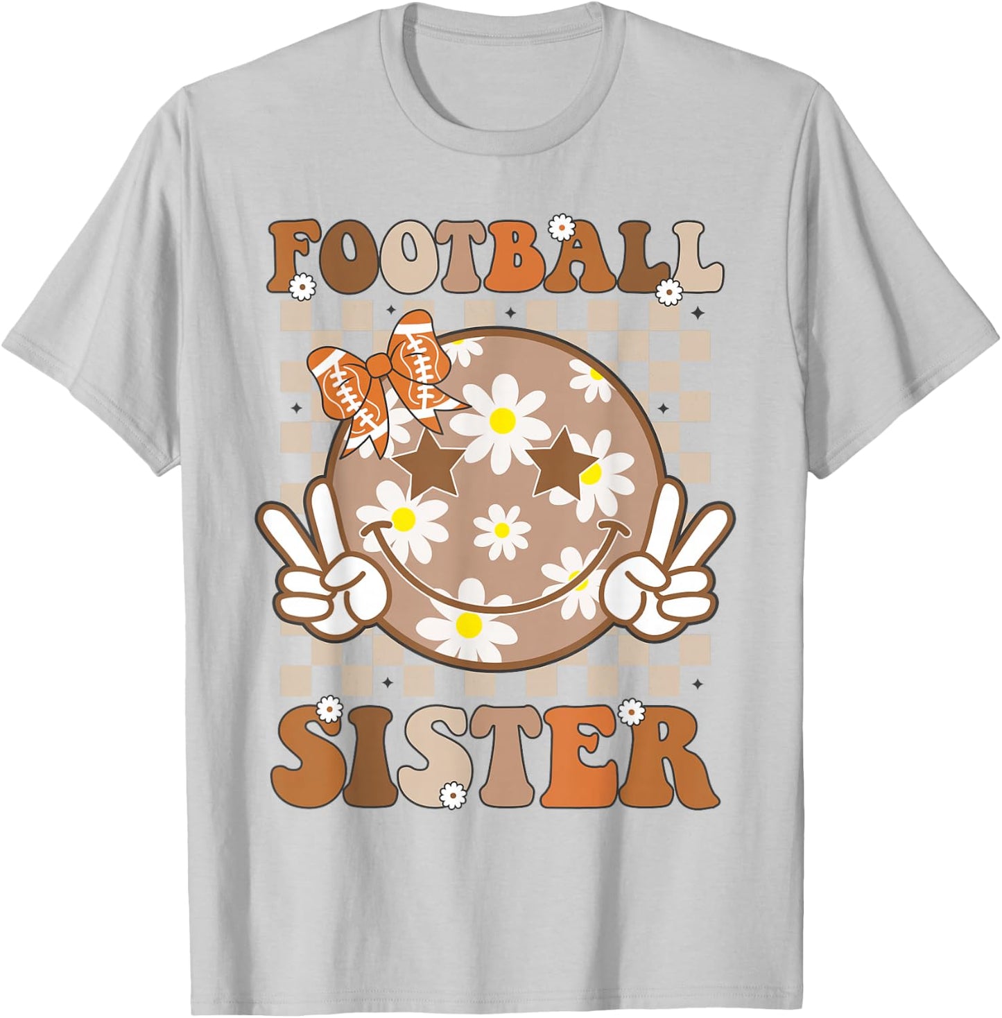 Football Sister Shirt for Girls Women Toddler Sport Lover T-Shirt - T-Shirt | Ash