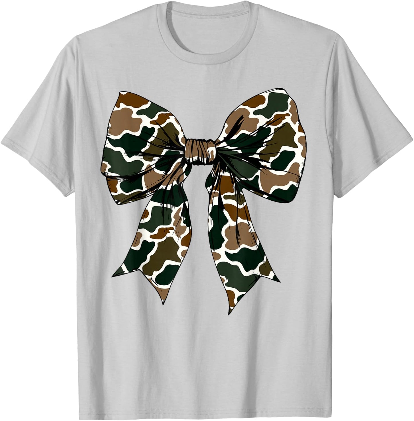 Camo Coquette Bow Duck Hunt Duck Hunting Women Girls Kids T-Shirt - T-Shirt | Ash