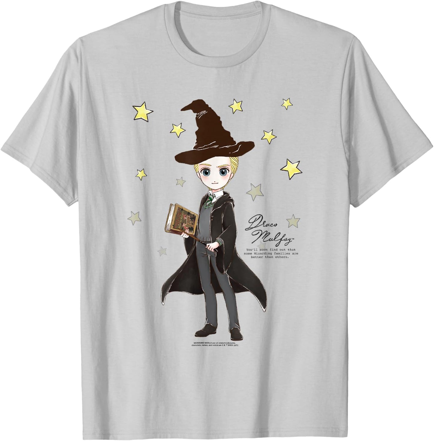 Harry Potter Draco Malfoy Quote and Stars T-Shirt - T-Shirt | Ash