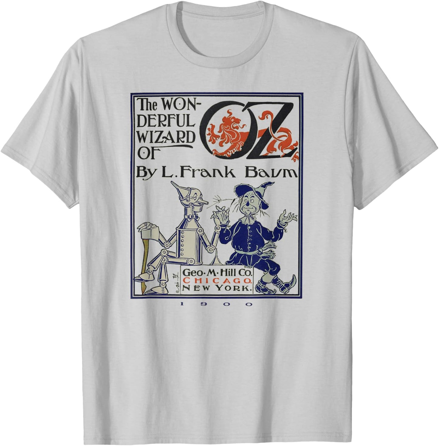 Wizard of OZ Gifts-Oz Tin Man Scarecrow Wizard of OZ Book T-Shirt - T-Shirt | Ash