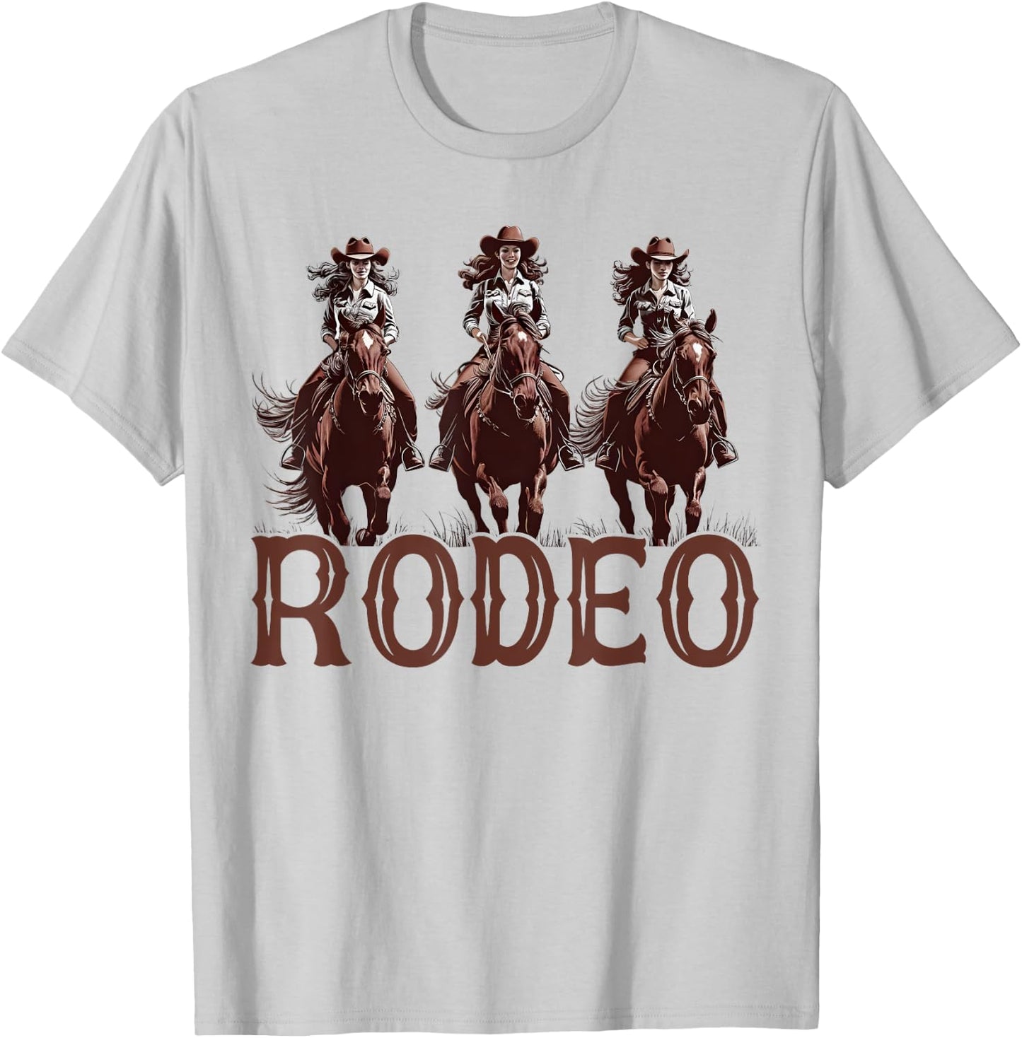 Rodeo Cowgirl Southern Western Girl Country Rodeo Texas T-Shirt - T-Shirt | Ash