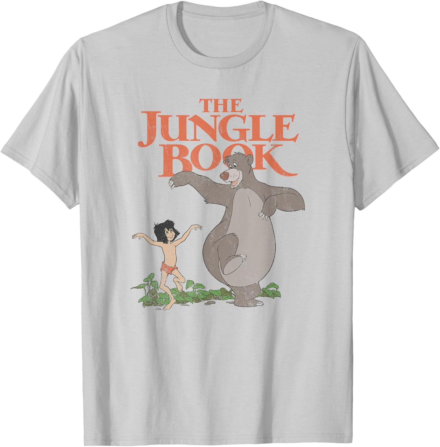 Disney The Jungle Book Mowgli & Baloo Dancing Cover T-Shirt - T-Shirt | Ash
