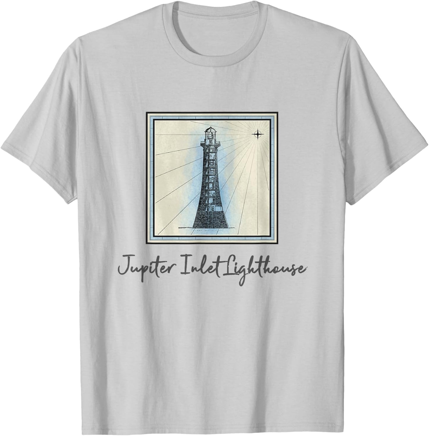 Jupiter Inlet Lighthouse Florida Maritime Nautical History T-Shirt - T-Shirt | Ash