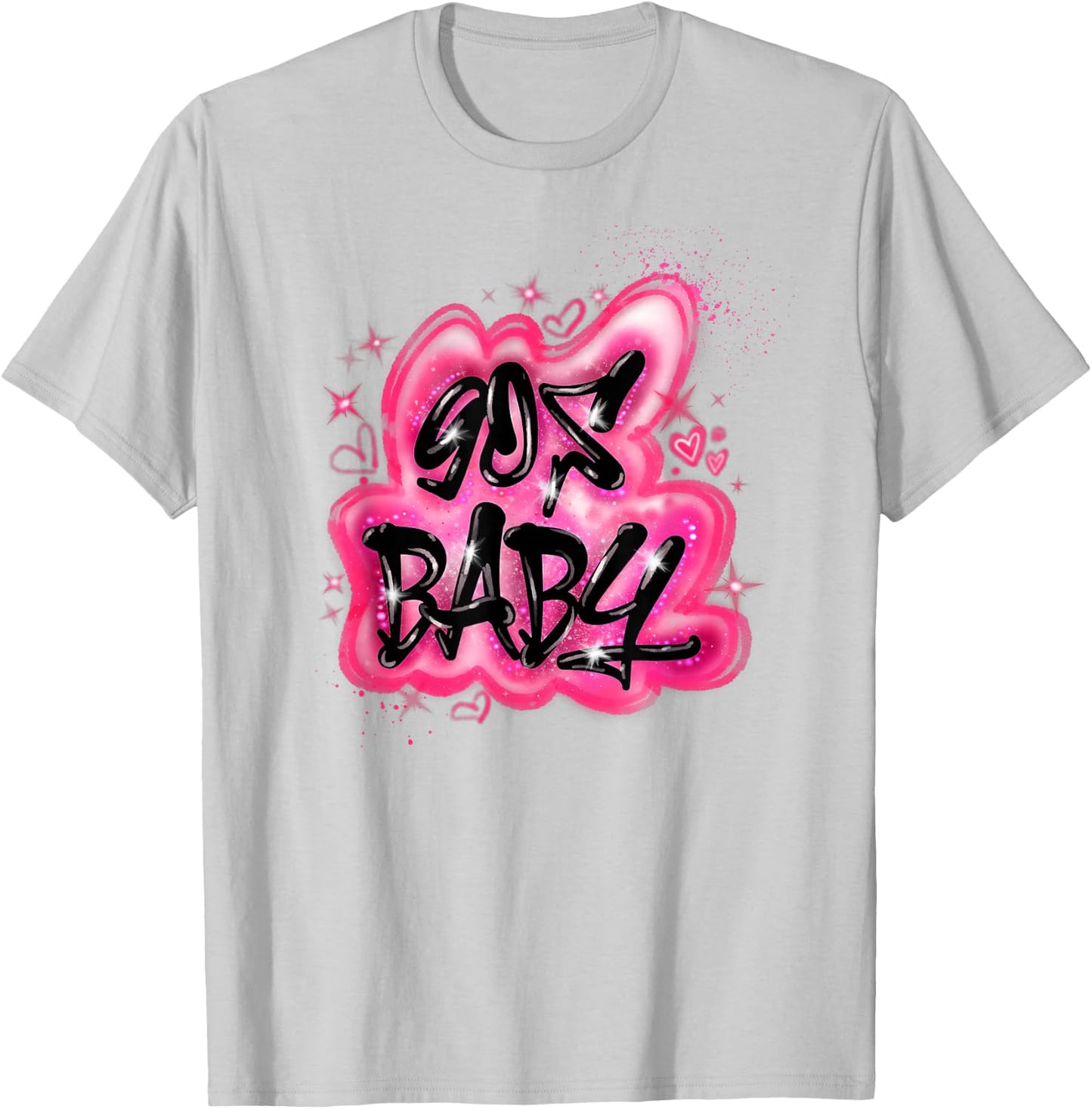 90s Classic Airbrush Style Graphic Retro Birthday T-Shirt - T-Shirt | Ash