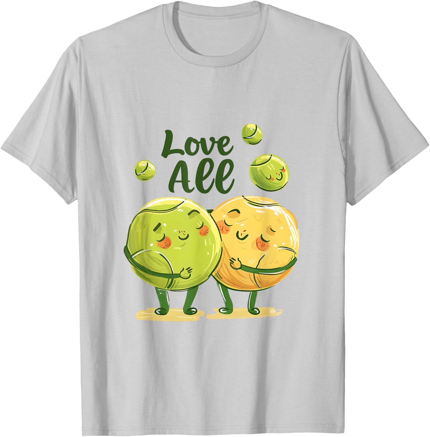 Love All Tennis Apparel | Tennis Lovers Gift T-Shirt - T-Shirt | Ash
