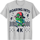 Roaring Into 4K Dinosaur First Day of PreK 4 Im Ready for 4K T-Shirt - T-Shirt | Ash