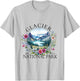 Retro Floral Glacier National Park Hiking Camping Outdoor T-Shirt - T-Shirt | Ash
