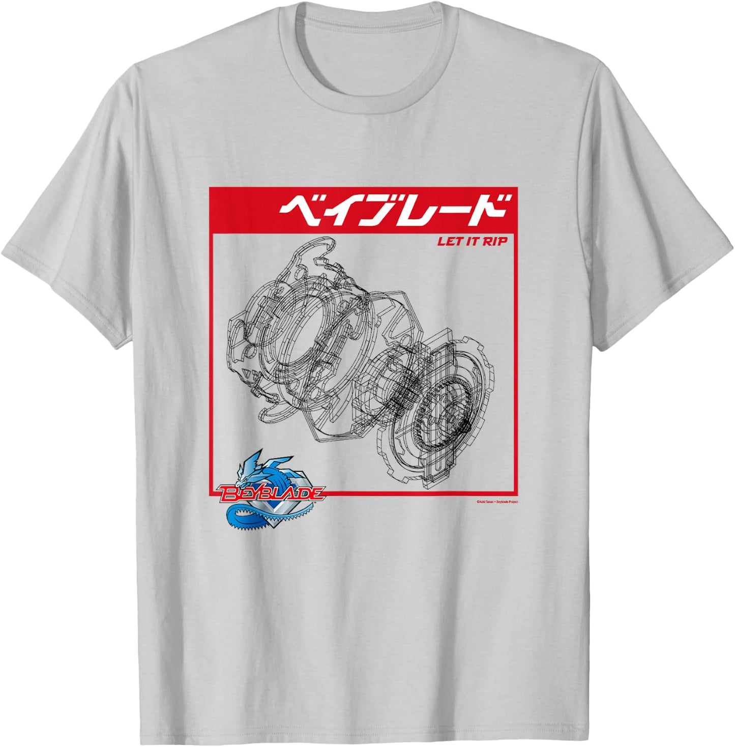 Beyblade Schematic Bey T-Shirt - T-Shirt | Ash