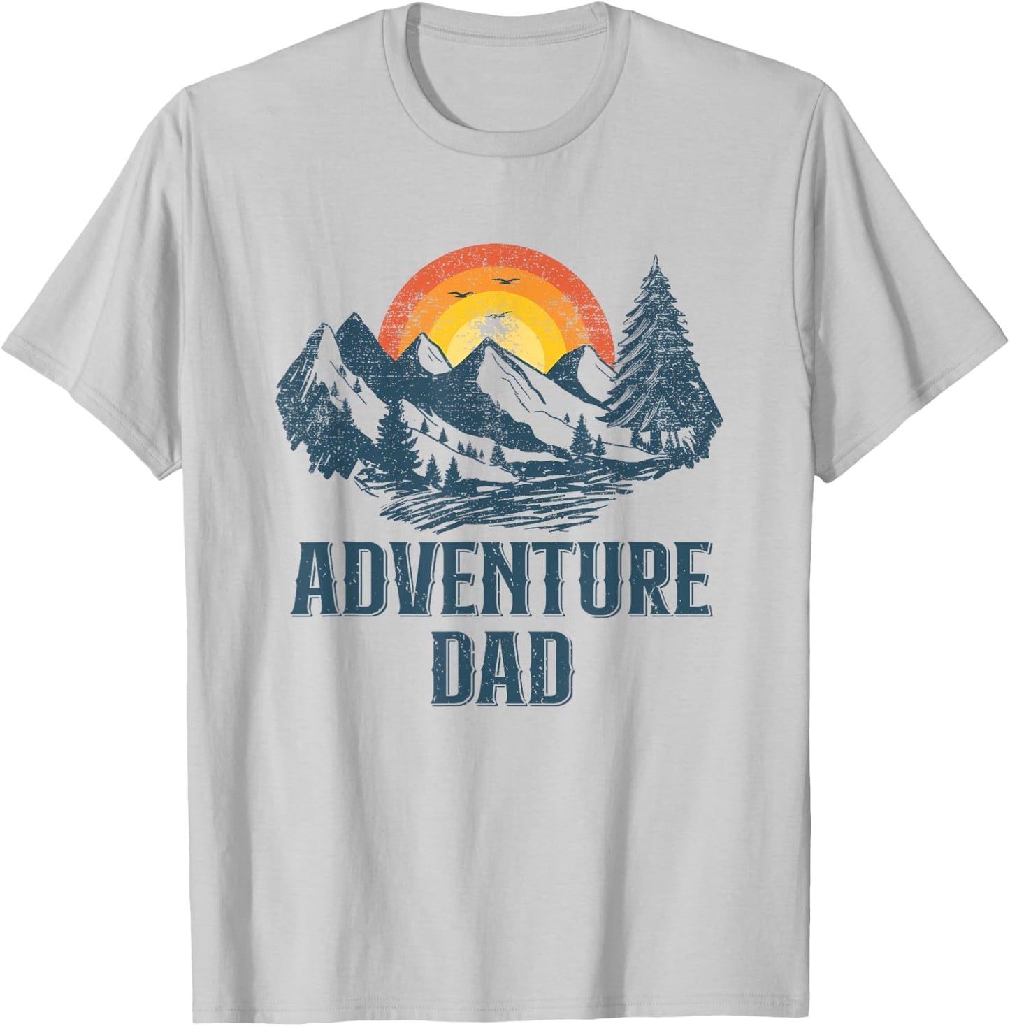 Adventure Dad Hiking Father T-Shirt - T-Shirt | Ash