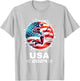 USA Team 2024 United States American Flag Women Volleyball T-Shirt - T-Shirt | Ash