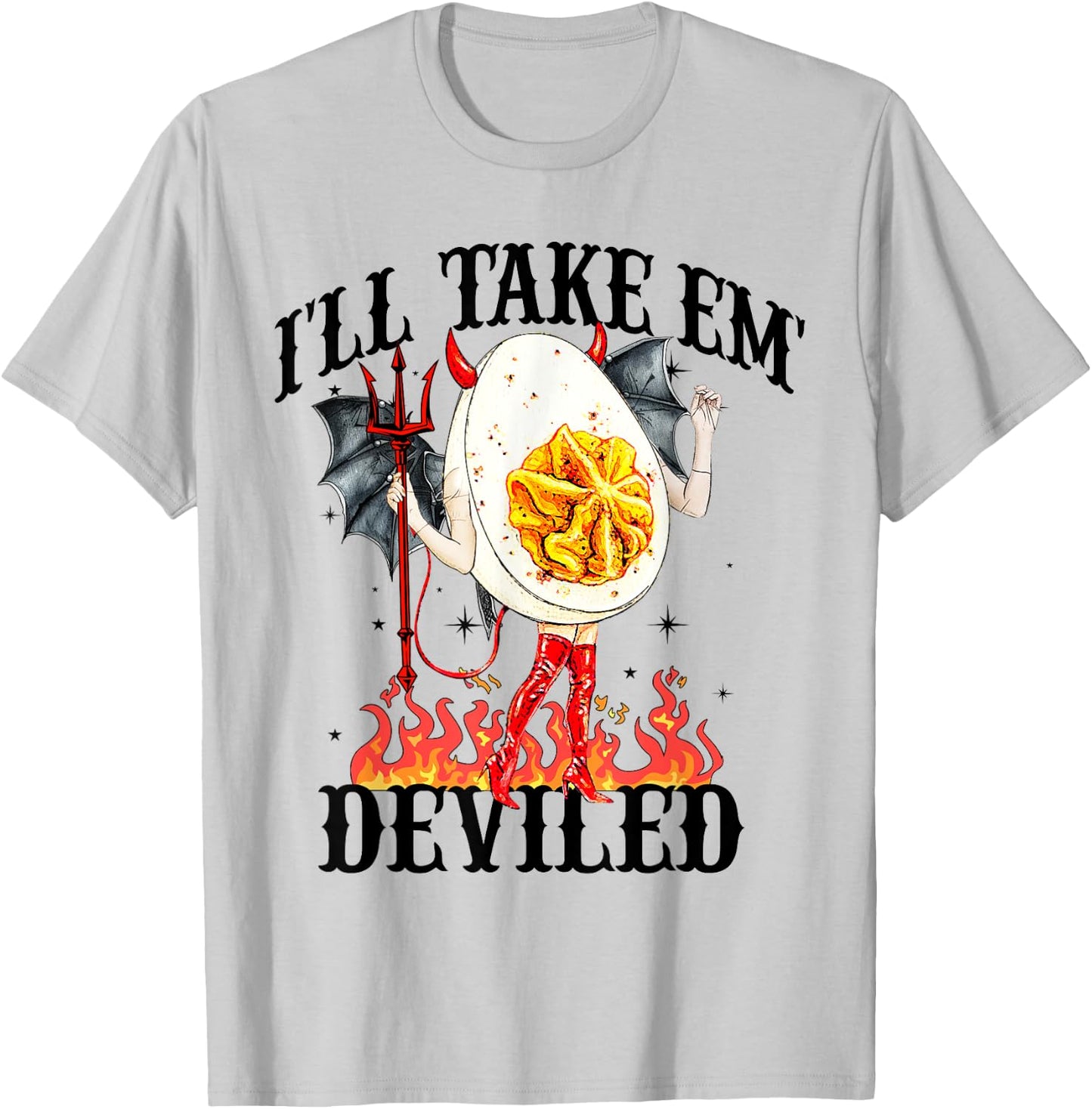 I'll Take Em' Funny Thanksgiving Dinner Deviled Egg Lover T-Shirt - T-Shirt | Ash