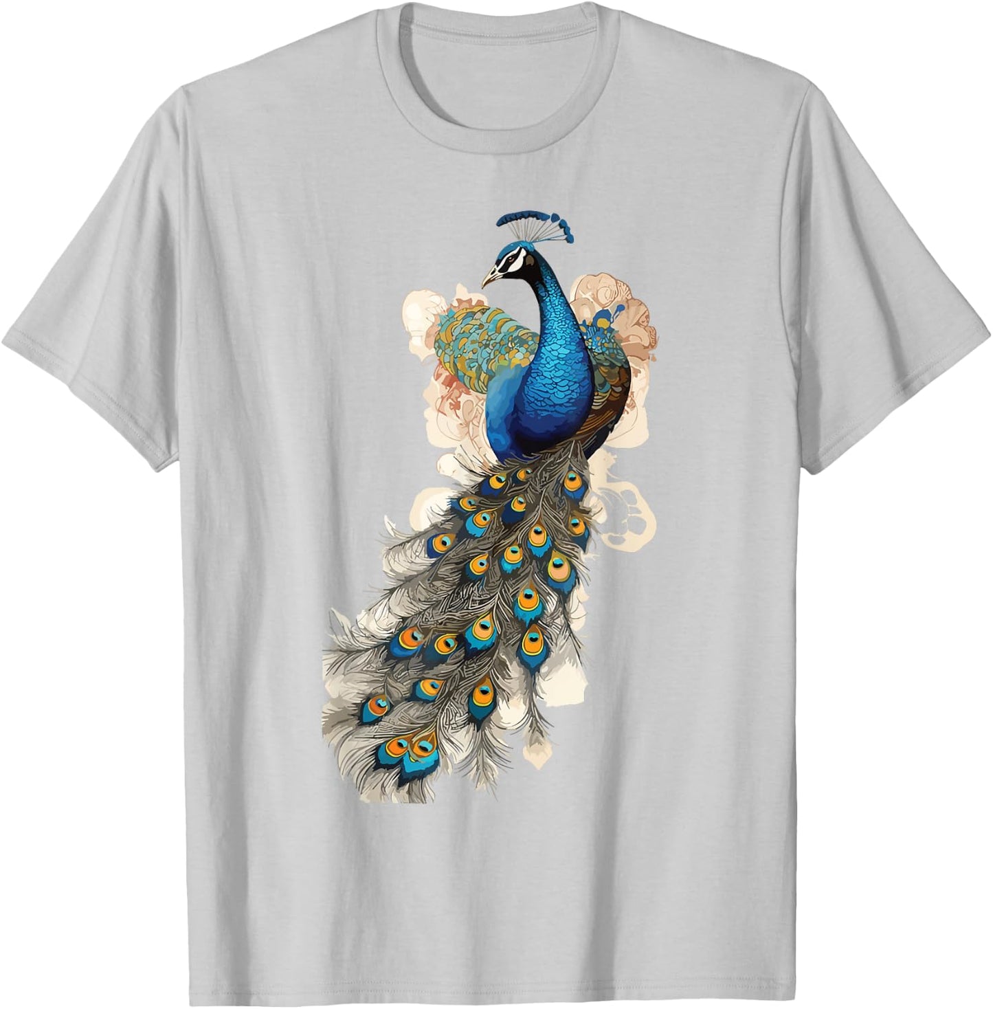 Peacock Feather Peahen Bird Animal Peacocks Lover T-Shirt - T-Shirt | Ash
