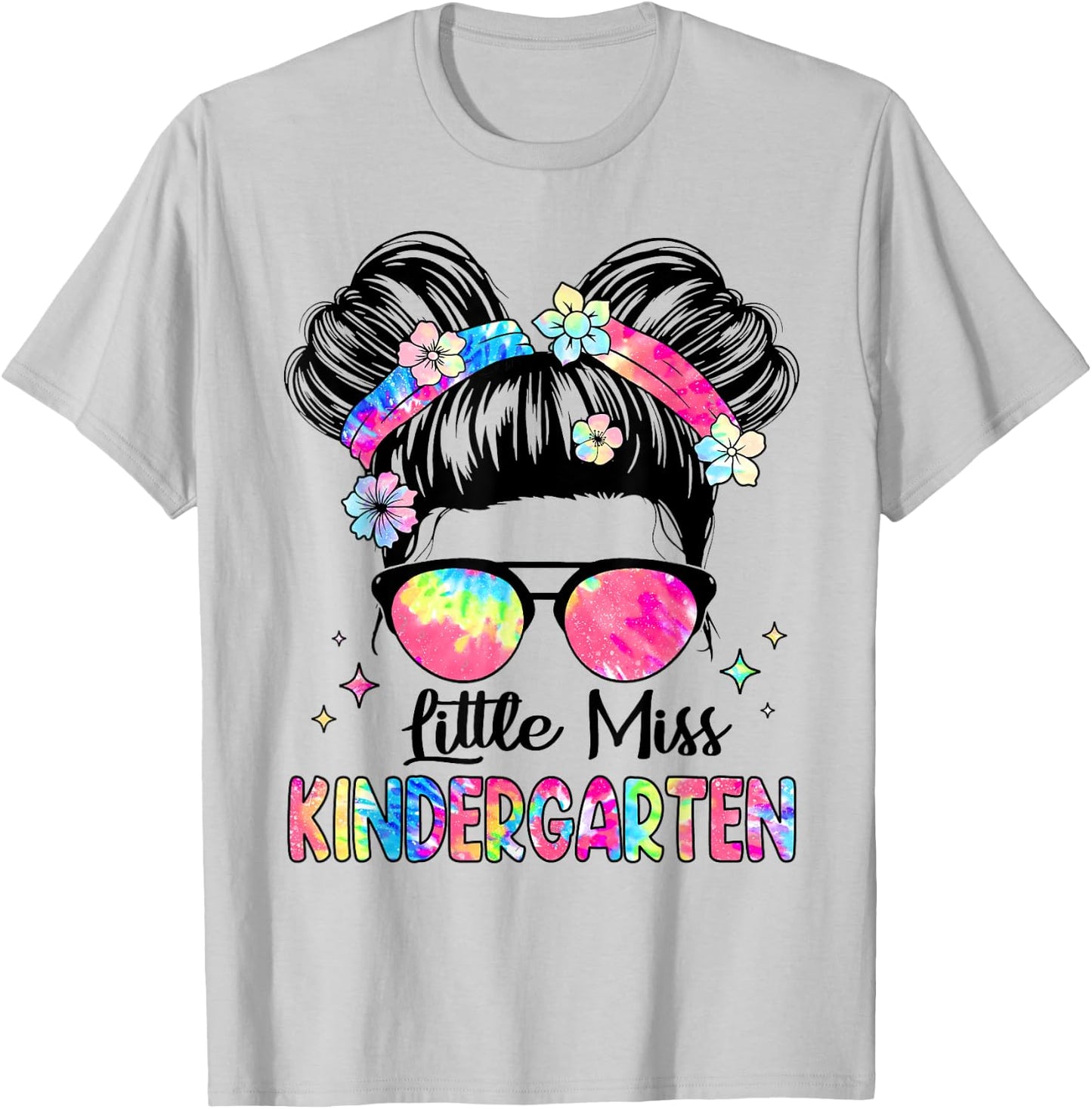 Little Miss Kindergarten Girls Kids Back To School Kinder T-Shirt - T-Shirt | Ash