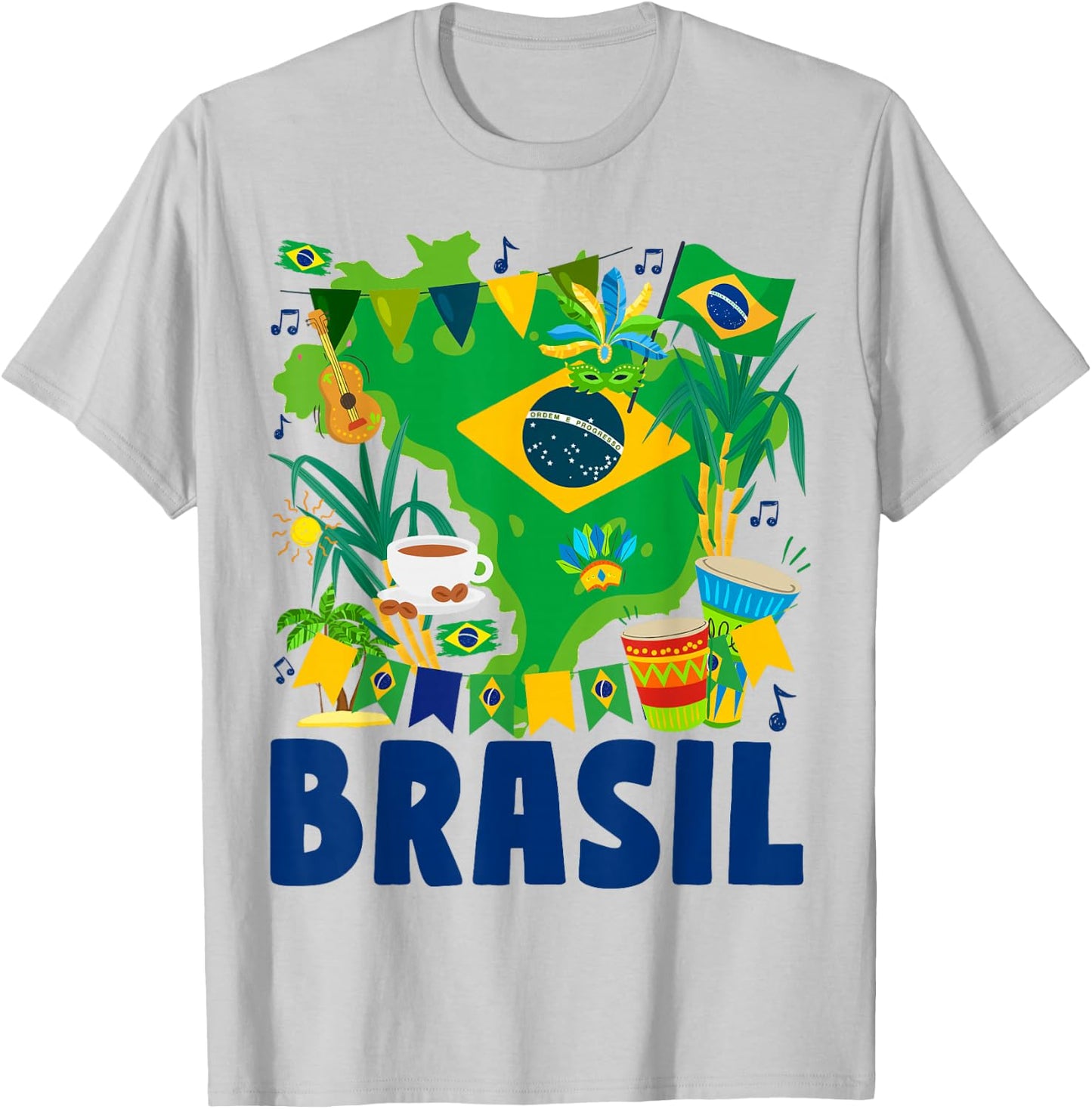 Brasil Flag Outfit Idea Brazil & Brazilian Flag T-Shirt - T-Shirt | Ash
