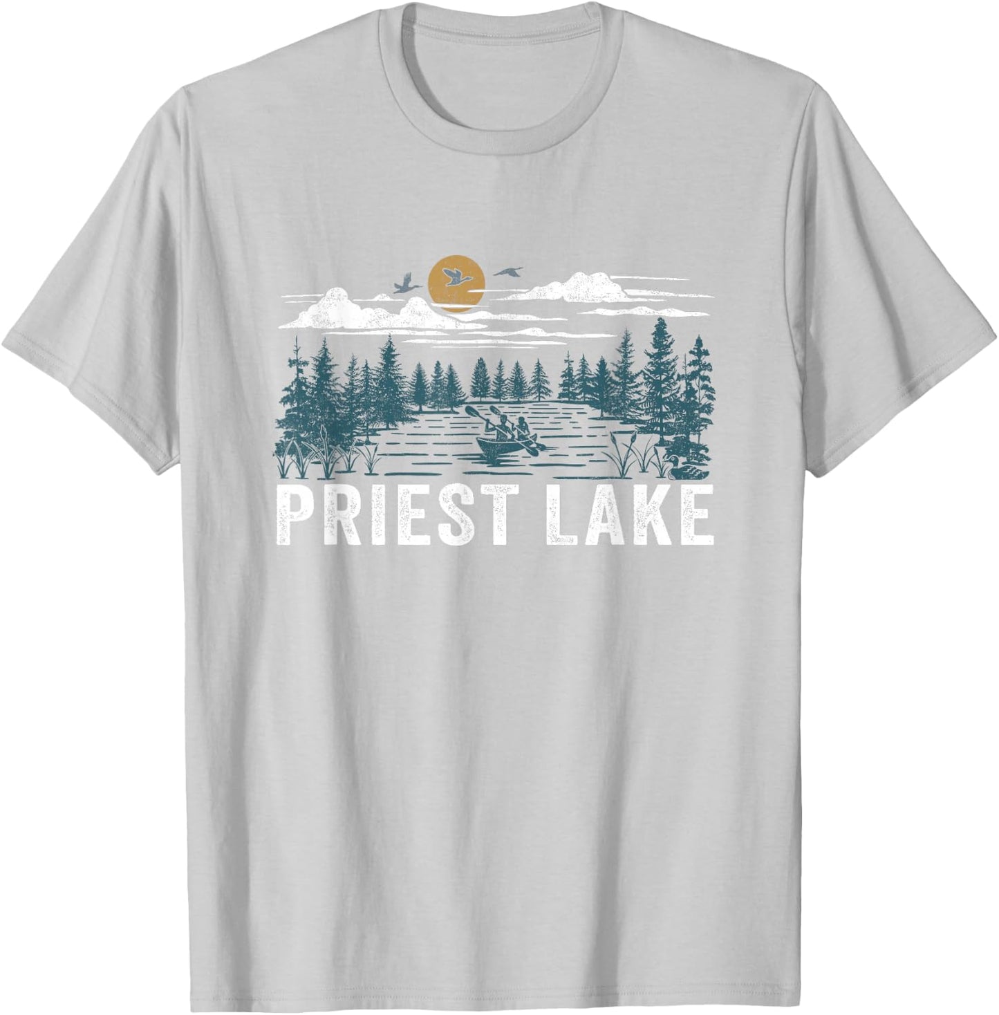 Priest Lake Idaho T-Shirt - T-Shirt | Ash