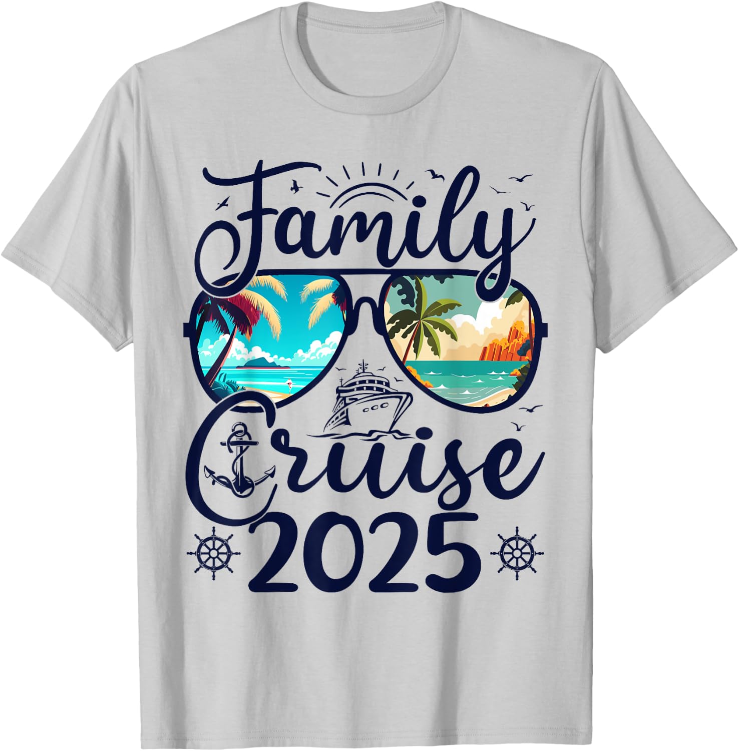 Family Cruise 2025 Summer Vacation Matching Family Cruise Men Women Kids T-Shirt - T-Shirt | Ash