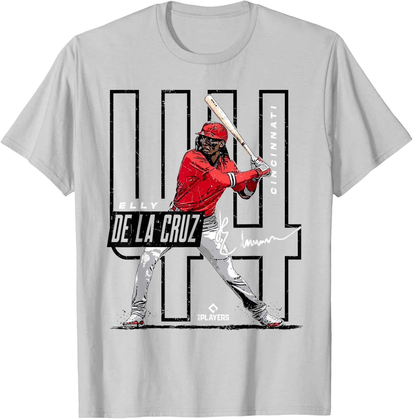 License Champs Elly De La Cruz | Cincinnati MLB Players League | MLBCRU4022 , Small, Red T-Shirt - T-Shirt | Ash