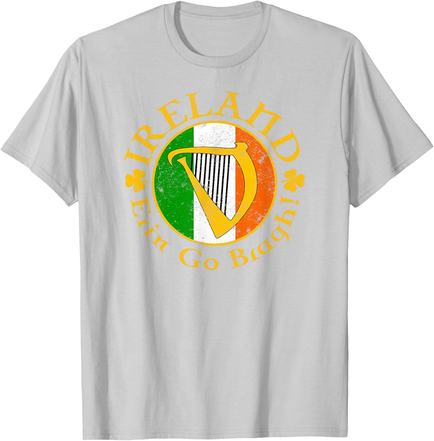IRELAND Erin Go Bragh! Irish Harp T-Shirt - T-Shirt | Ash