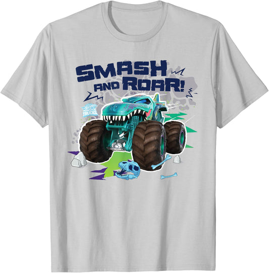 Hot Wheels Monster Trucks - Smash and Roar T-Shirt - T-Shirt | Ash
